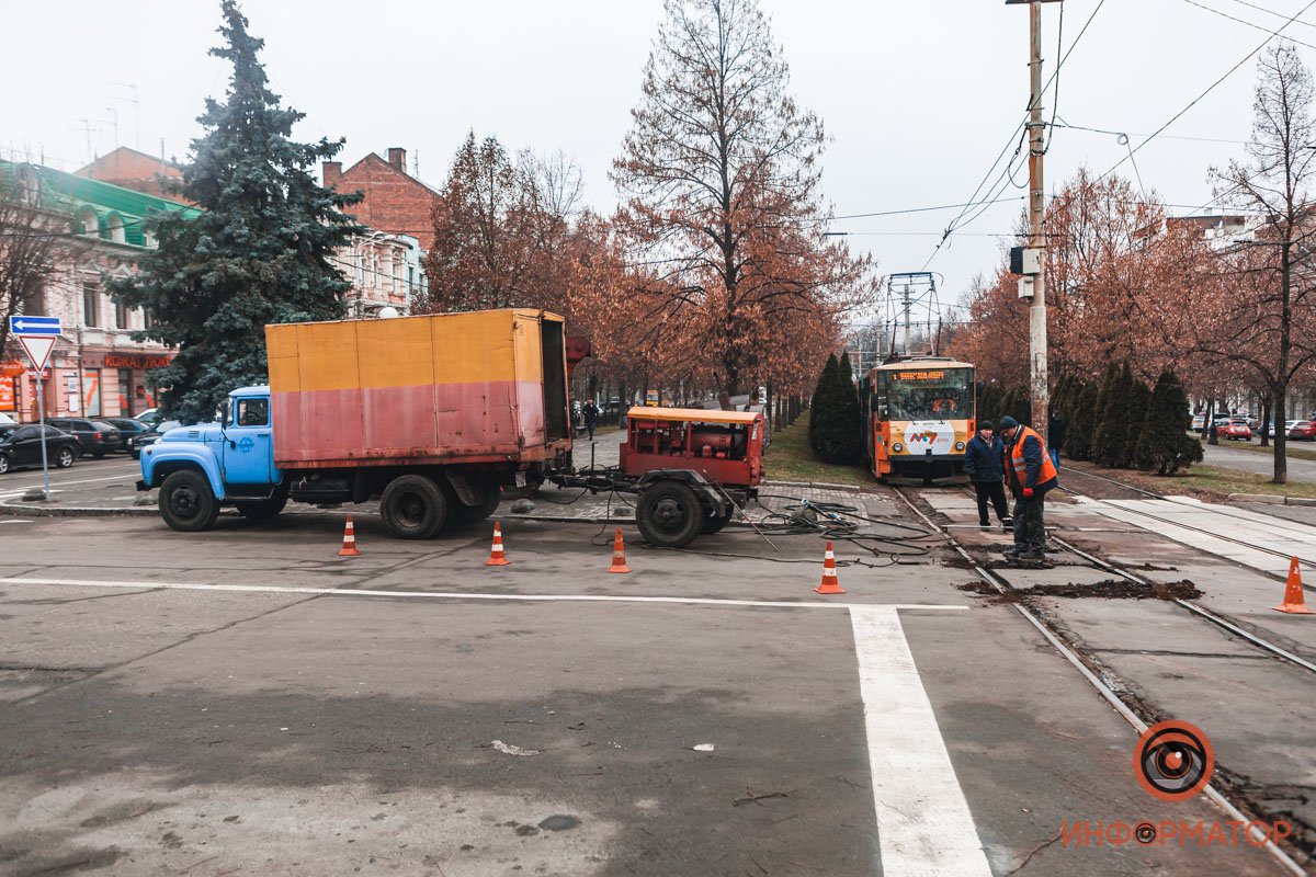 Трамваи стоят