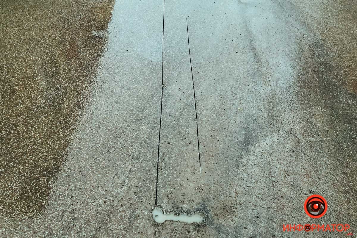 Попытка спилить асфальт  Попытка спилить асфальт