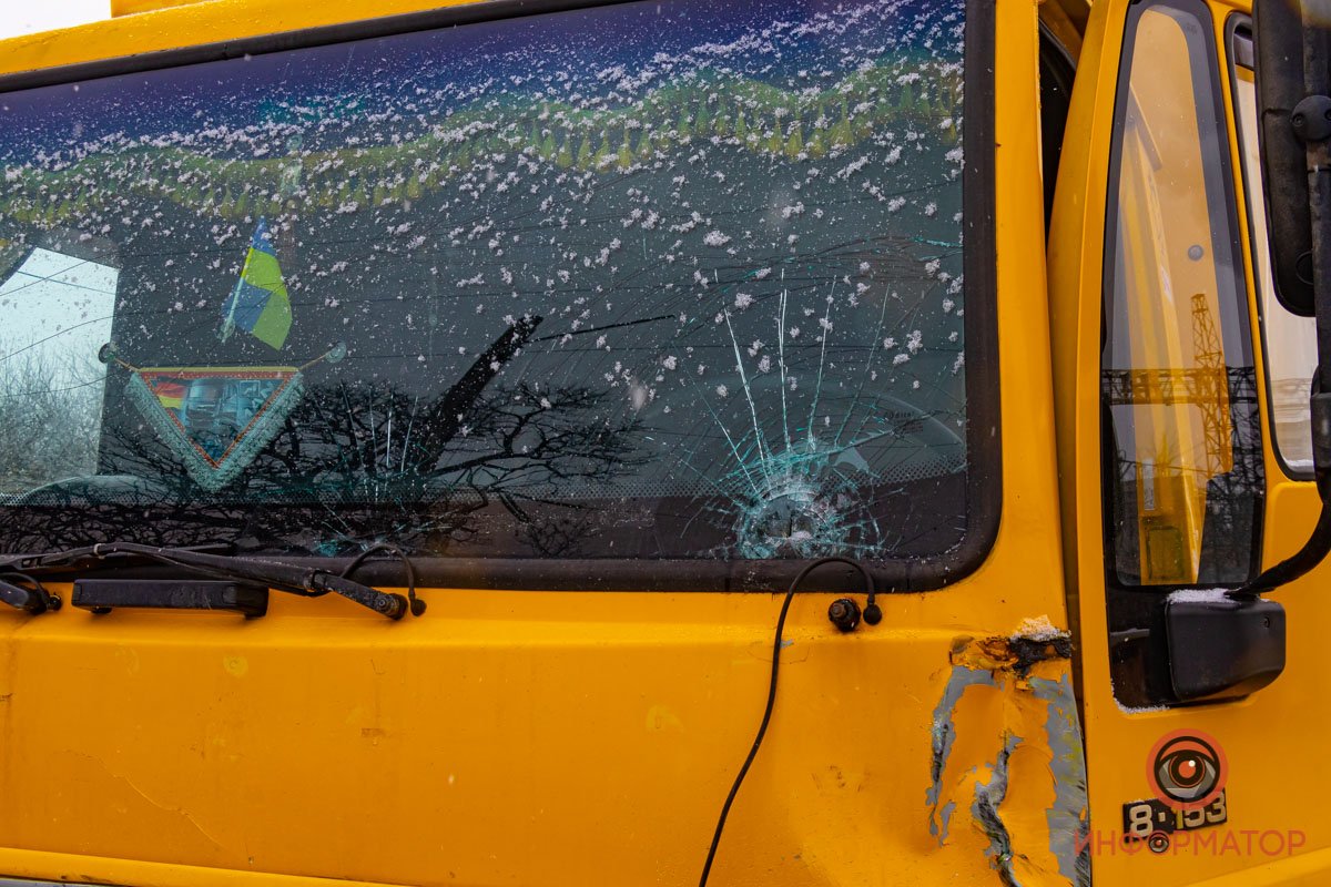 Водитель грузовика не пострадал Водитель грузовика не пострадал