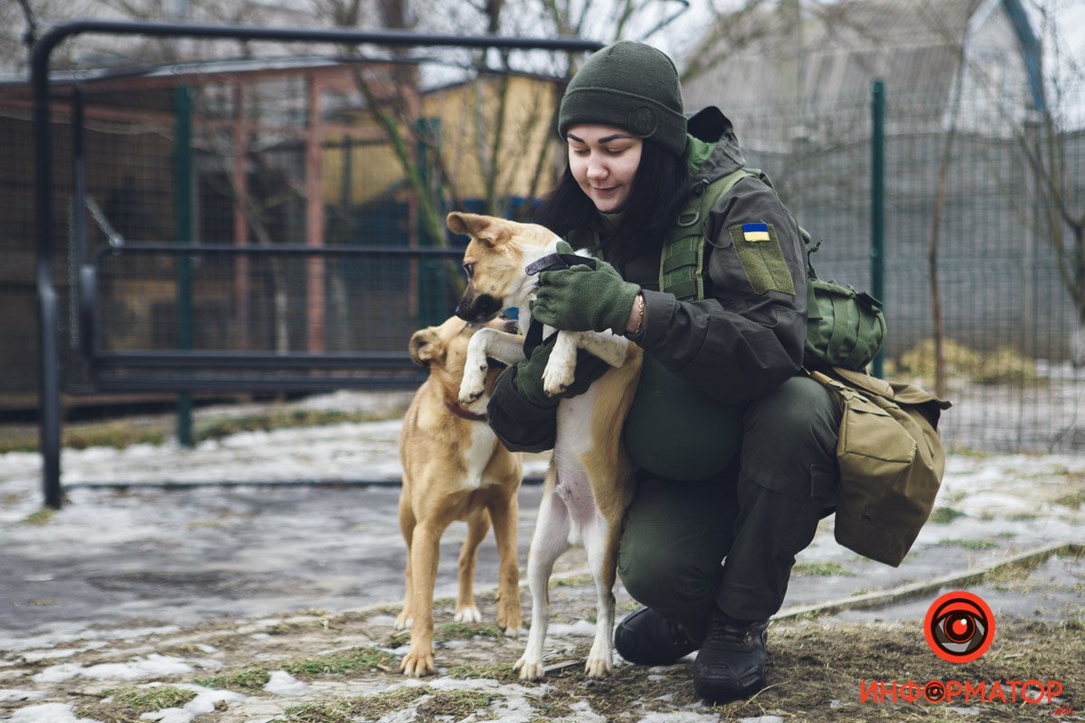 Военные, полицейские и спасатели снялись в фотосессии с бездомными животными в Днепре: классные фото 9