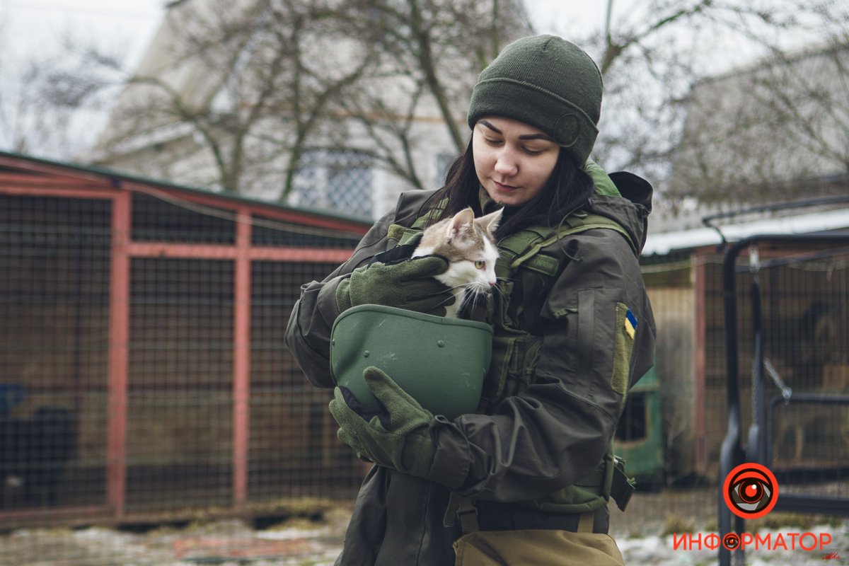 Военные, полицейские и спасатели снялись в фотосессии с бездомными животными в Днепре: классные фото 16