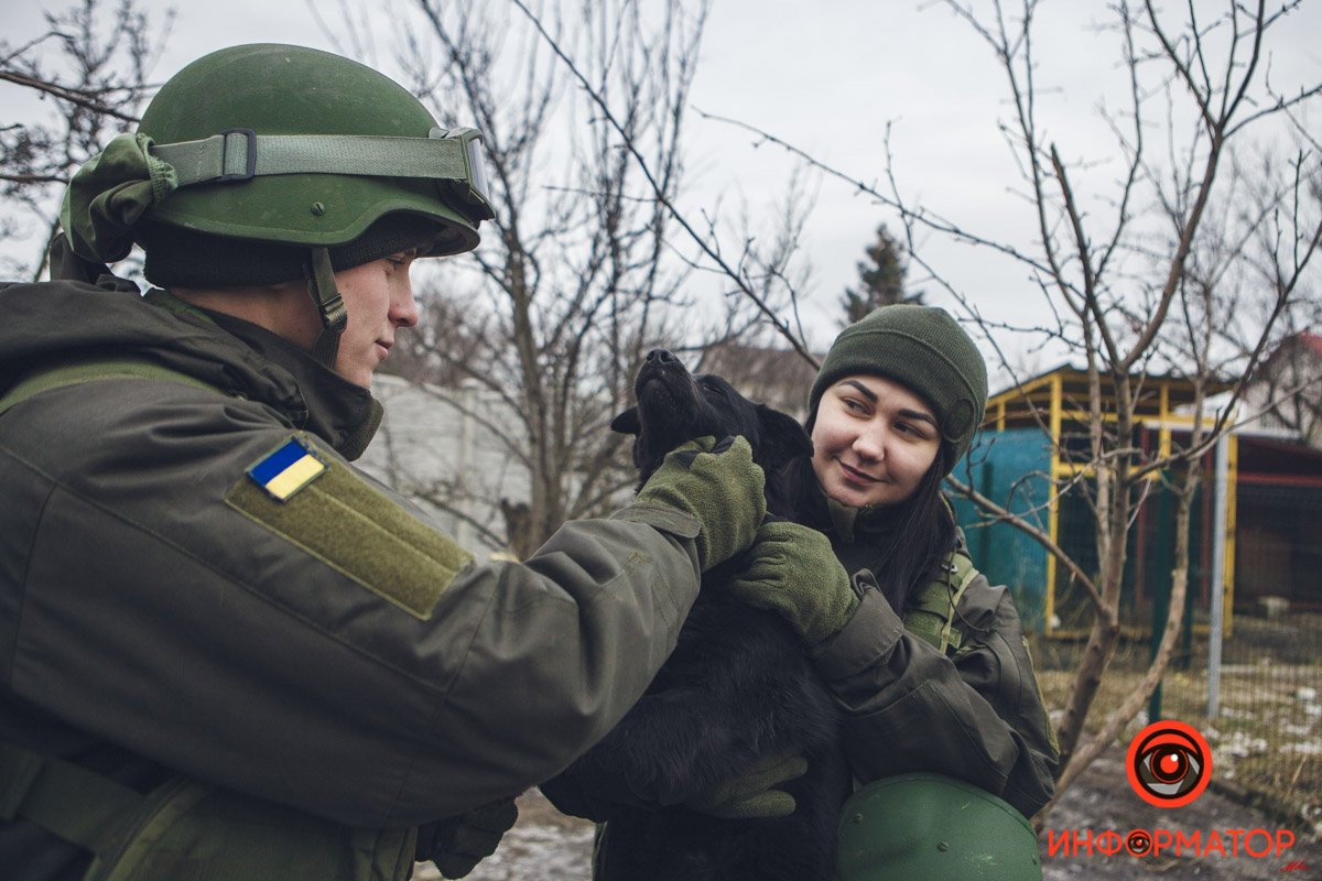 Военные, полицейские и спасатели снялись в фотосессии с бездомными животными в Днепре: классные фото 46