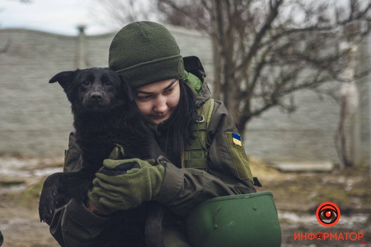 Военные, полицейские и спасатели снялись в фотосессии с бездомными животными в Днепре: классные фото 48