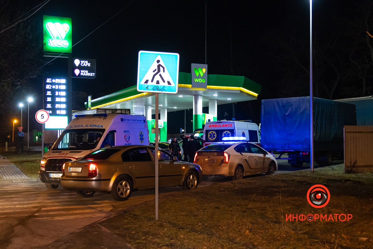 ДТП на заправке WOG на Марии Лисиченко