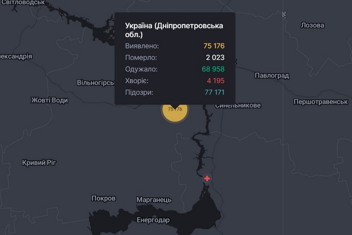 COVID-19 в Днепропетровской области на 5 марта