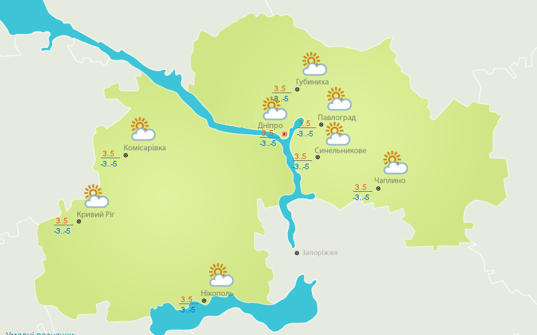 Погода в Днепре и области Погода в Днепре и области