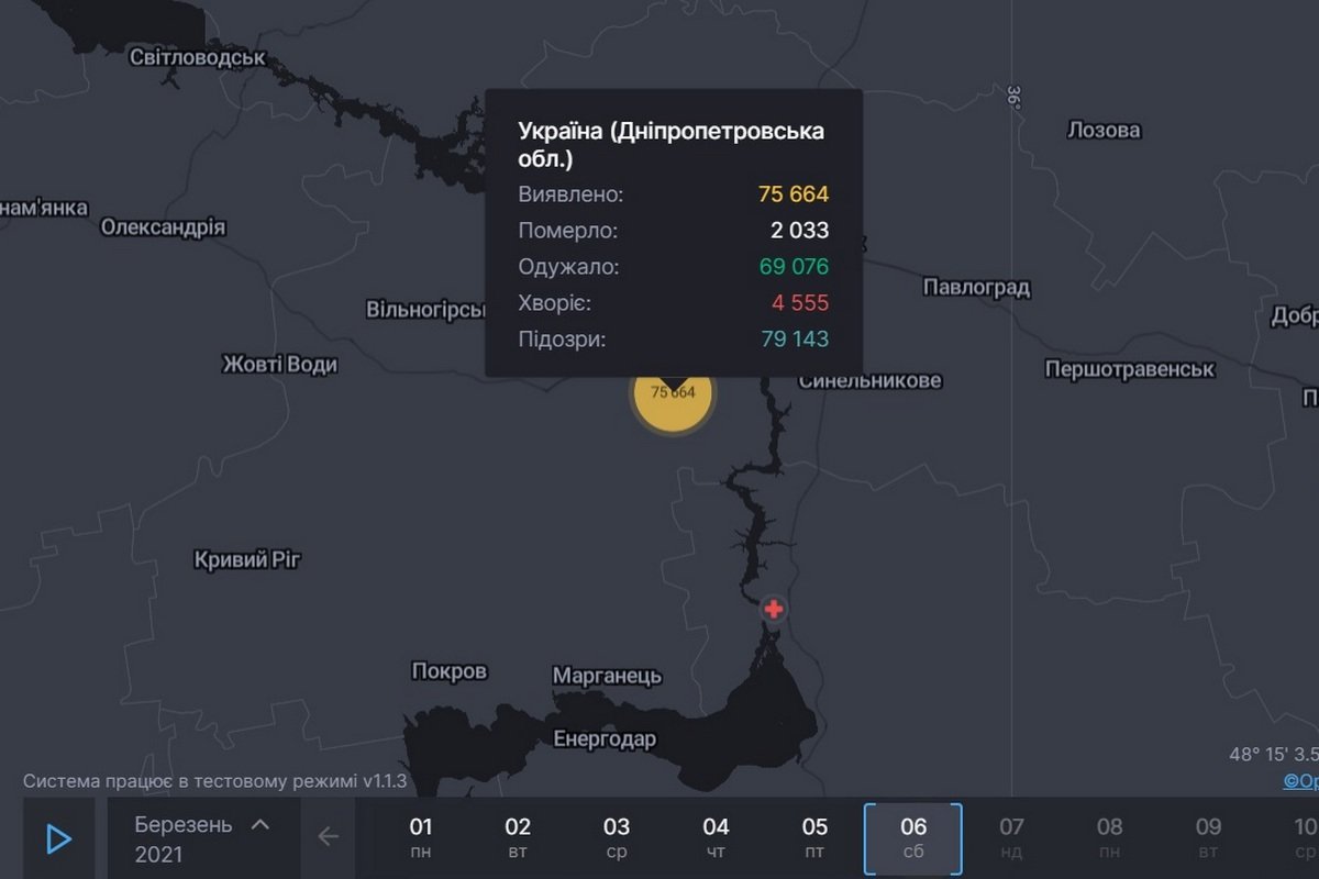 Статистика COVID-19 в Днепропетровской области на 6 марта Статистика COVID-19 в Днепропетровской области на 6 марта