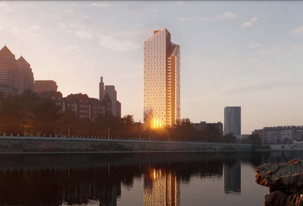 Возле "Амстердама" появится 32-этажный небоскреб Возле "Амстердама" появится 32-этажный небоскреб