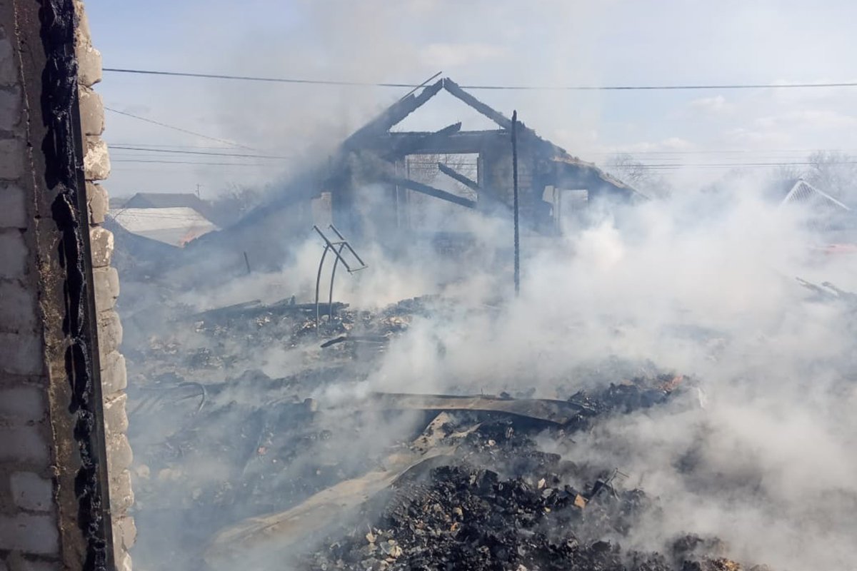 Крыша полностью уничтожена