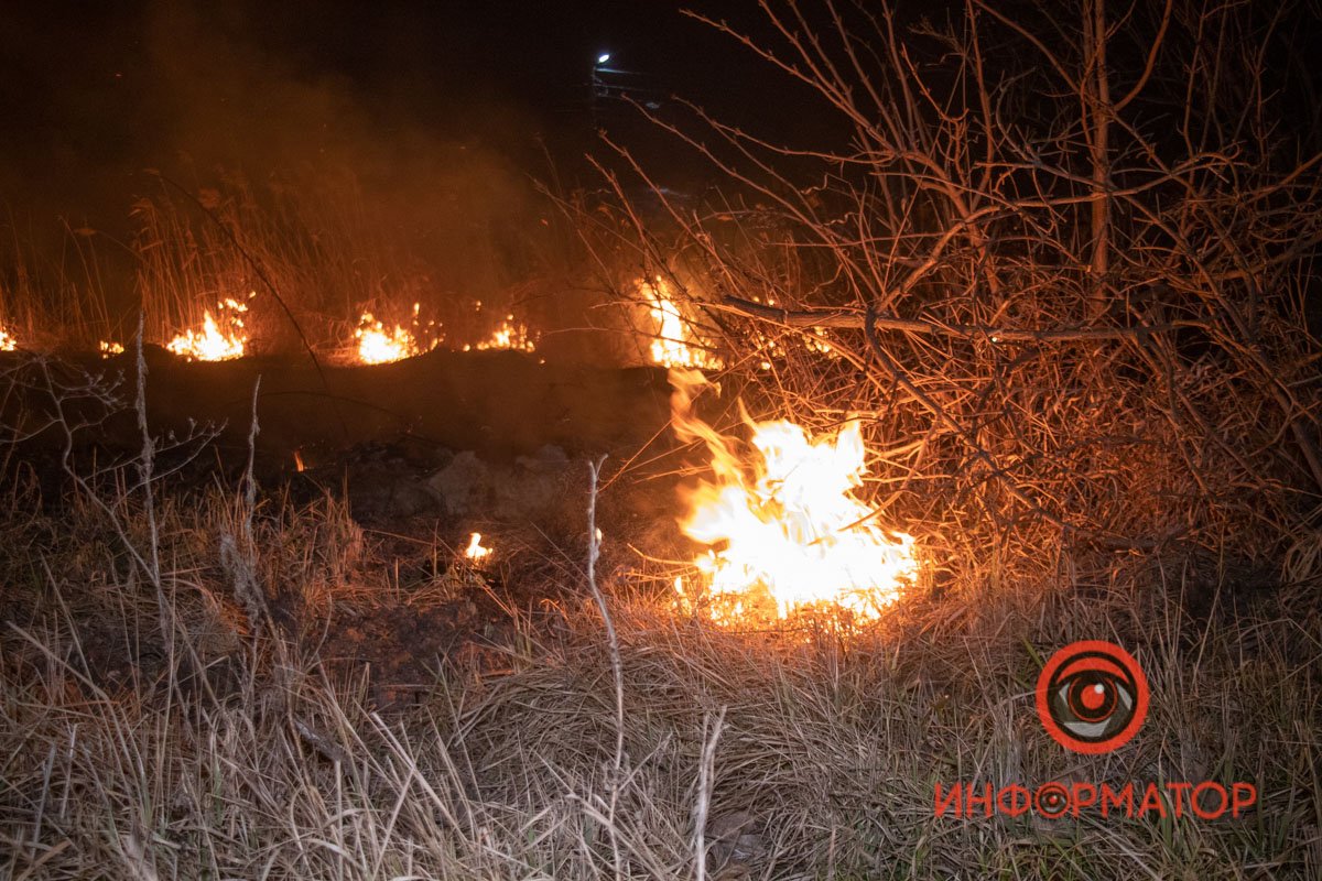 Огонь достаточно быстро распространялся по открытой местности