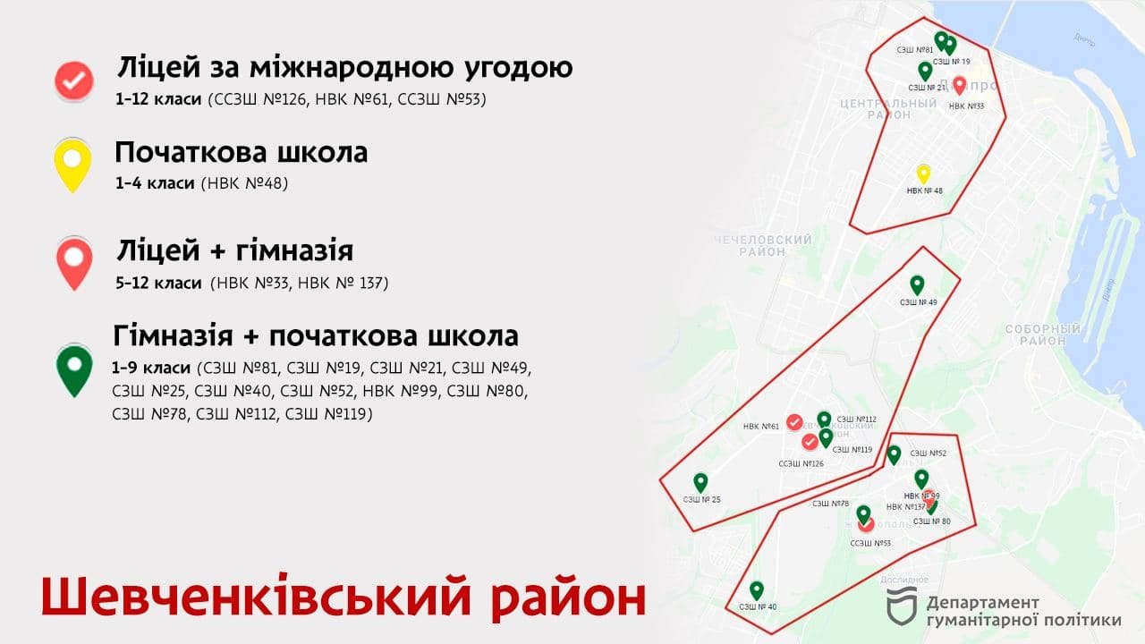 В каких школах Днепра могут открыть лицеи и гимназии 3