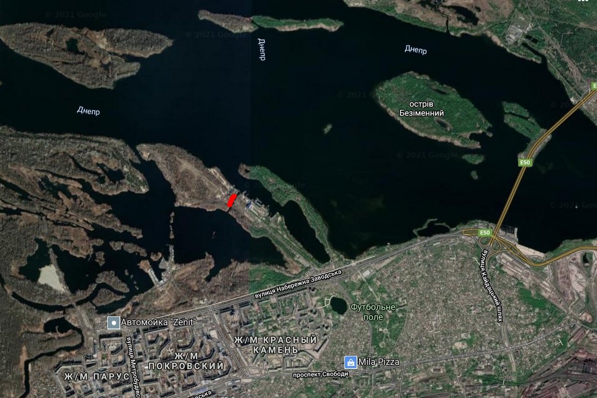 Ориентировочное место, где хотят установить шлагбаум