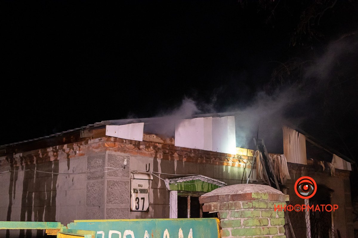 Горел одноэтажный частный дом