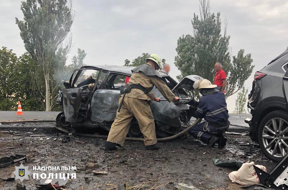 Авария произошла недалеко в Запорожской области