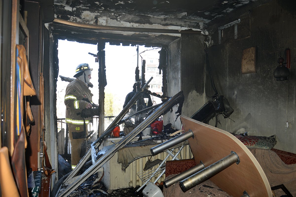 Горела квартира