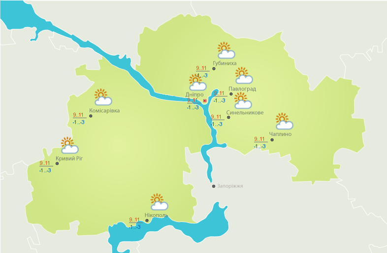 Погода в Днепре на 25 апреля: ожидается солнечное утро и пасмурный день