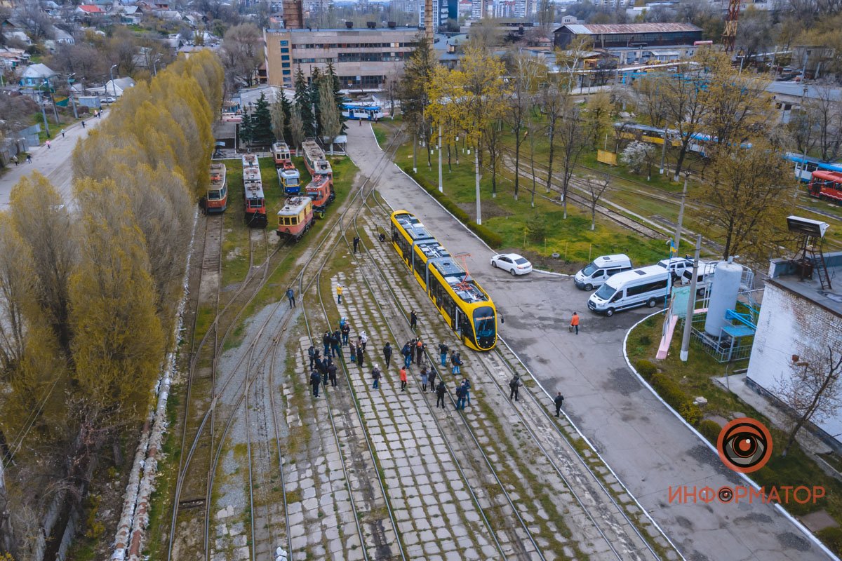 Испытание трамвая в депо №3