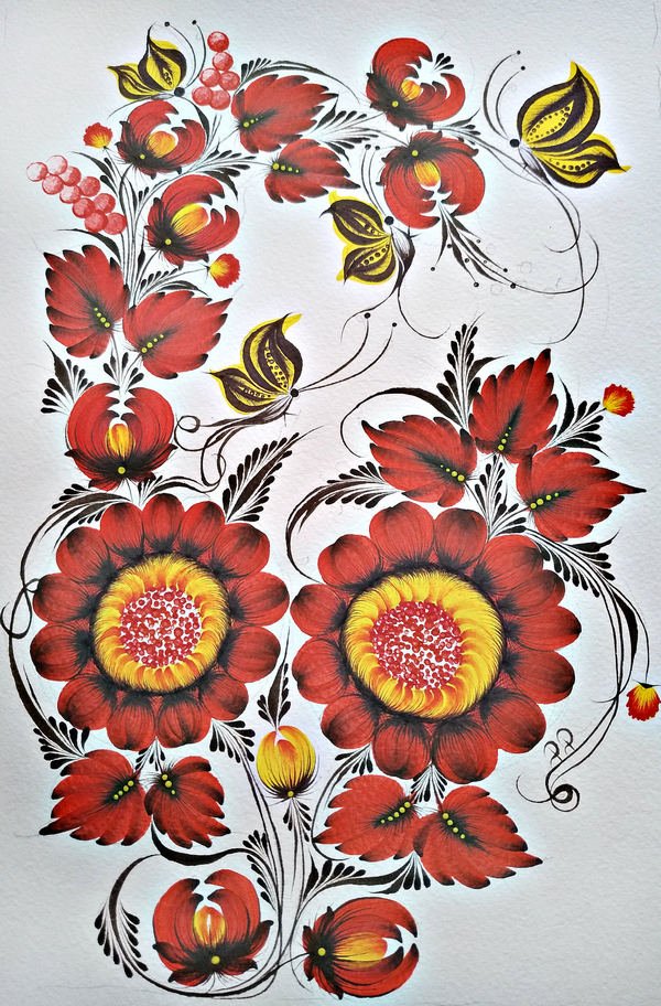 В основу многих работ легли этнические мотивы