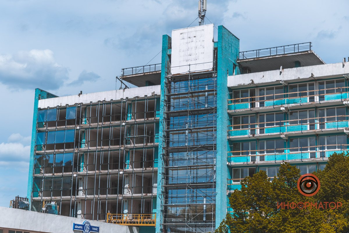 В Днепре продвигается ремонт гостиницы "Рассвет"