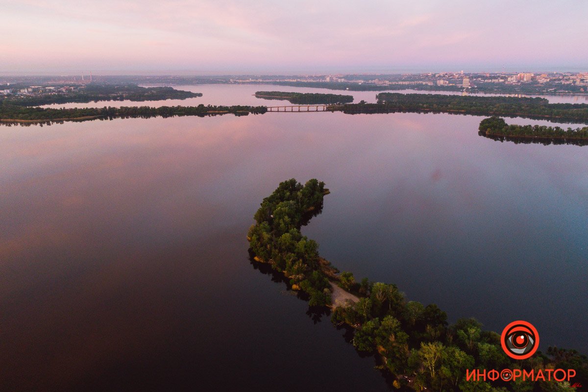 Рассветные реки Самара и Днепр Город просыпается: как Днепр встретил рассвет на косе на Малиновского 25