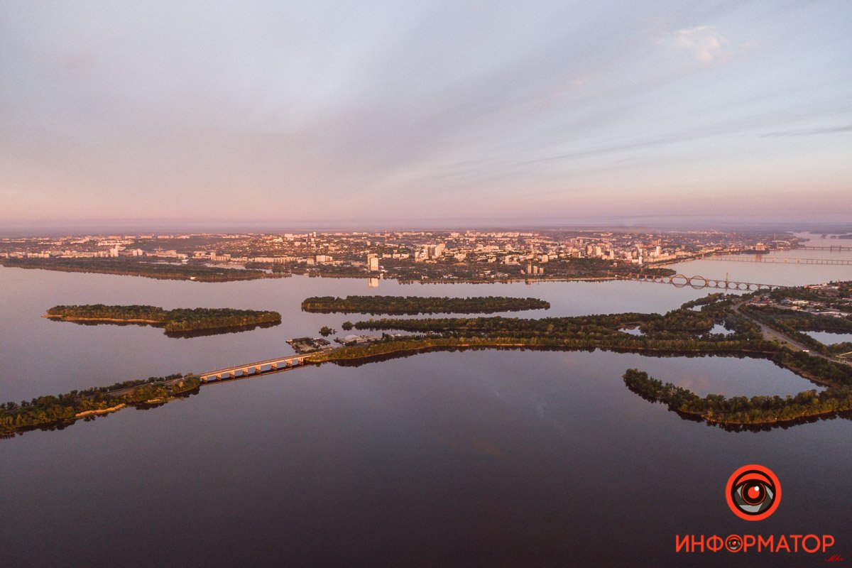 Вид на Днепр Город просыпается: как Днепр встретил рассвет на косе на Малиновского 37