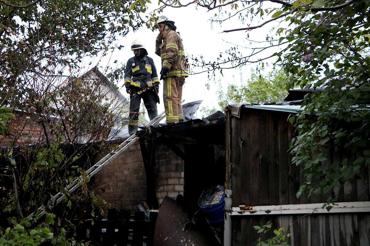 Пожар на улице Генерала Кравченко