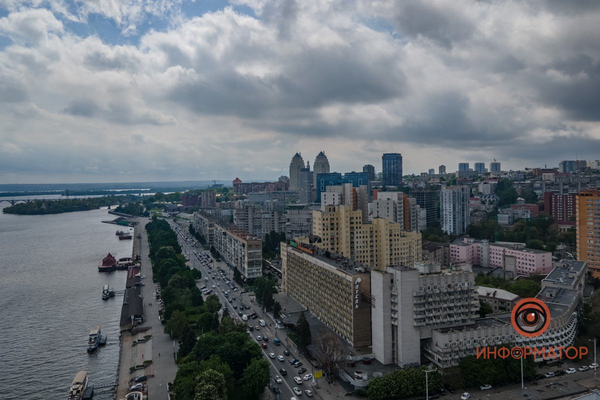 Скоро над набережной будут тучи Как выглядит пасмурный майский Днепр 9