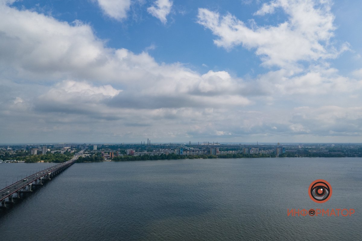 Вид на Левый берег Как выглядит пасмурный майский Днепр 13