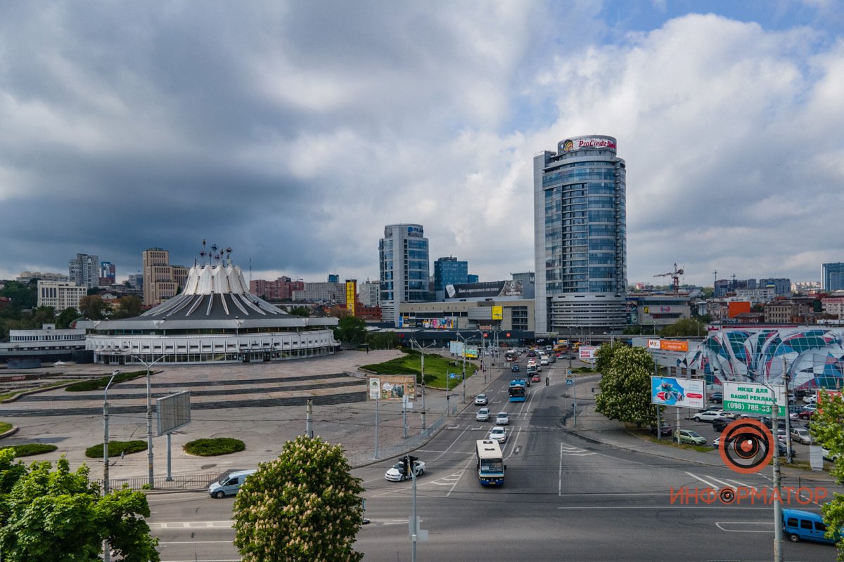 Красивый цирк Днепра Как выглядит пасмурный майский Днепр 14