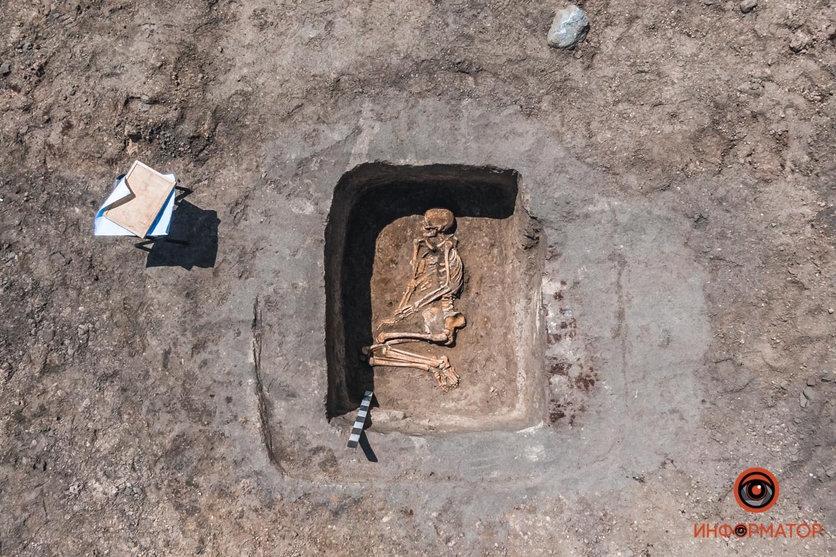 В этой могиле нашли кости собачьих фаланг