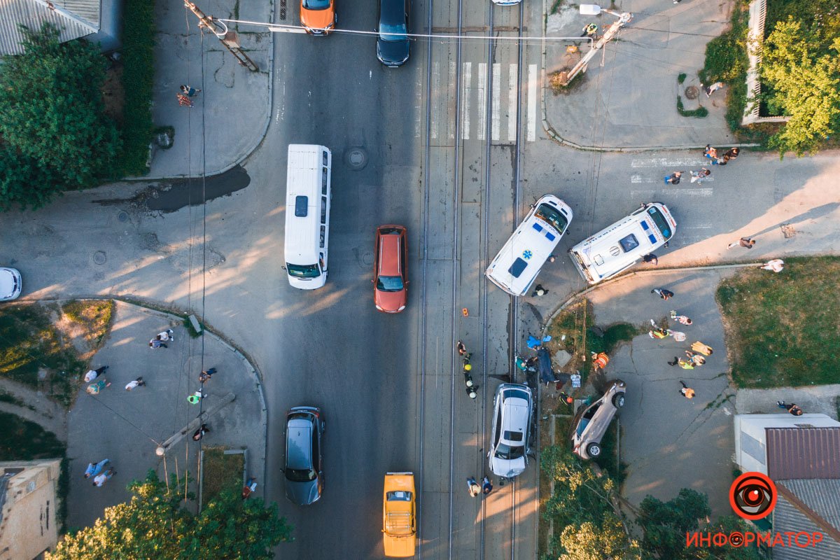 Вид ДТП сверху Вид ДТП сверху