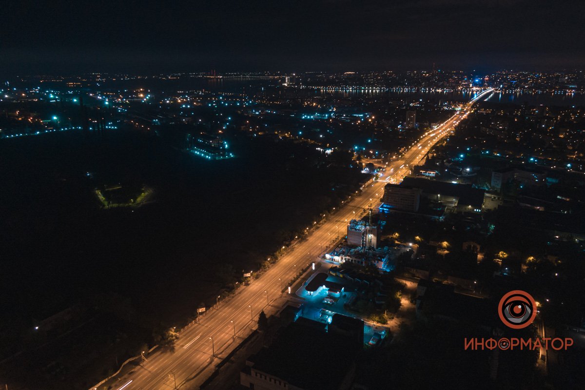 Слобожанский проспект в сторону Нового моста