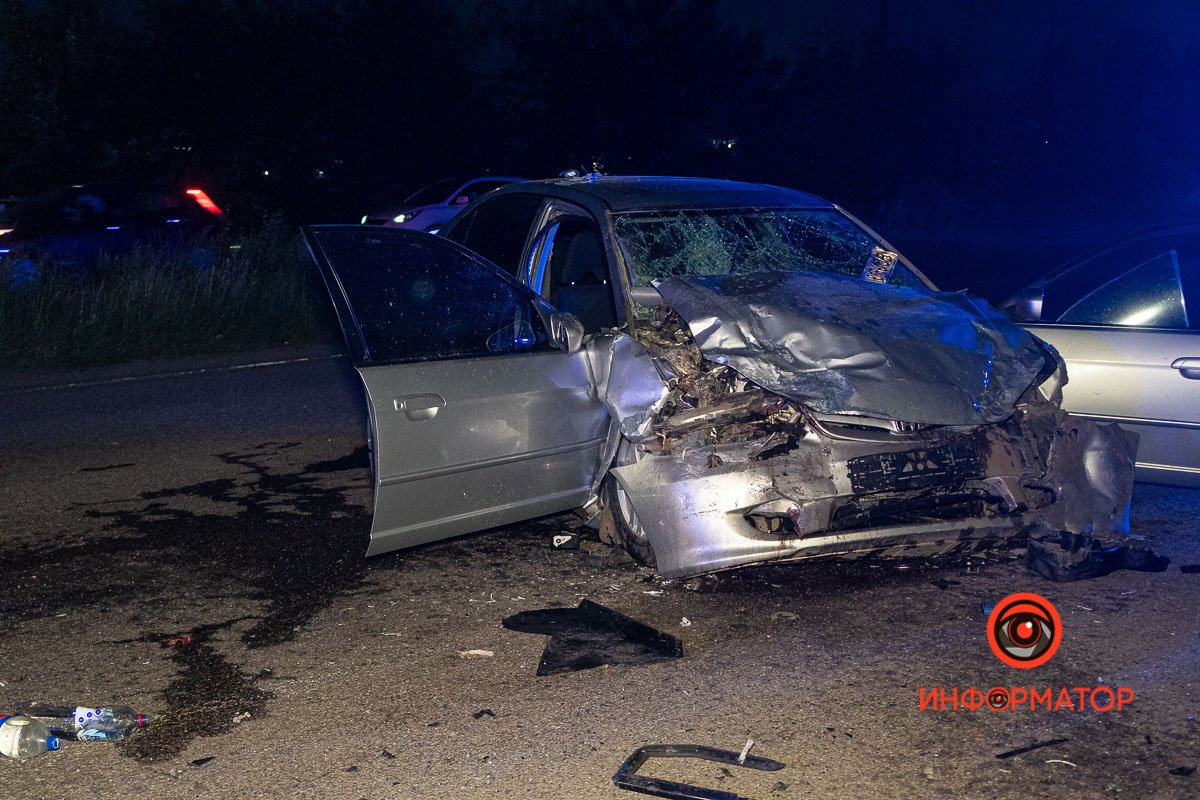 Автомобиль Honda после столкновения