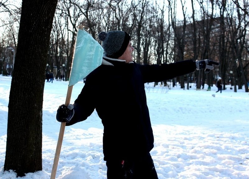 Жители Днепра сражались в снежной битве (ФОТО, ВИДЕО) 2