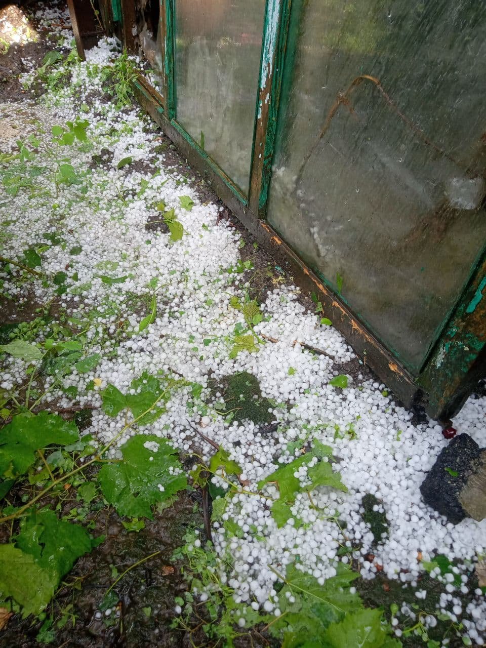 В Днепре прошел град В Днепре прошел град