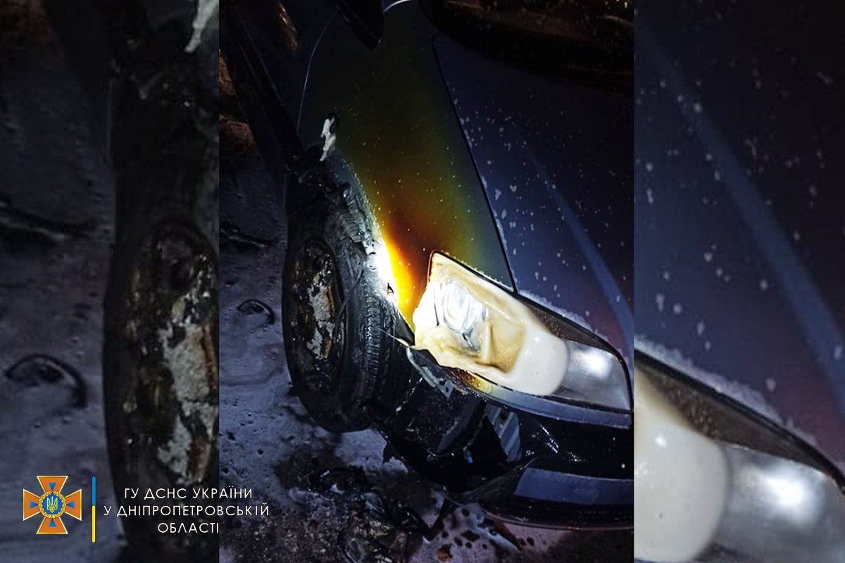 Ночью в Днепре на Кожемяки горели Volkswagen и Opel