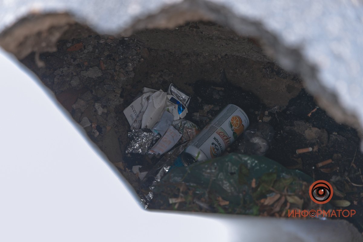 В Днепре на Старокозацкой провалился асфальт 2