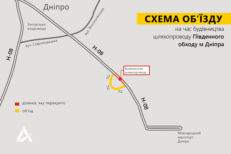 В Днепре на полтора месяца перекроют подъезд к аэропорту 1
