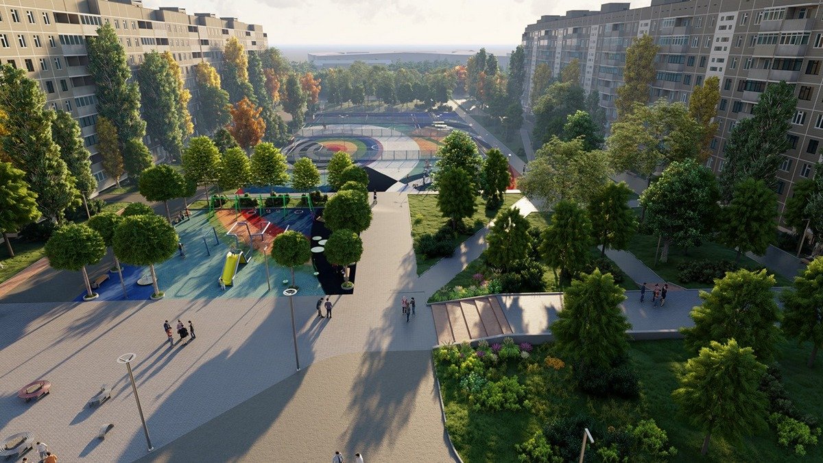 Также тут появятся спортивные и детские площадки Также тут появятся спортивные и детские площадки