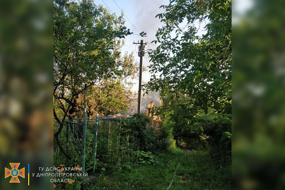 Пожар в садовом товариществе на улице Хуторской