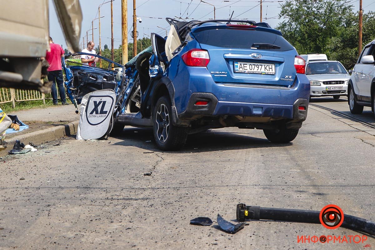 ДТП на Амурском мосту: водитель Subaru  ДТП на Амурском мосту: водитель Subaru