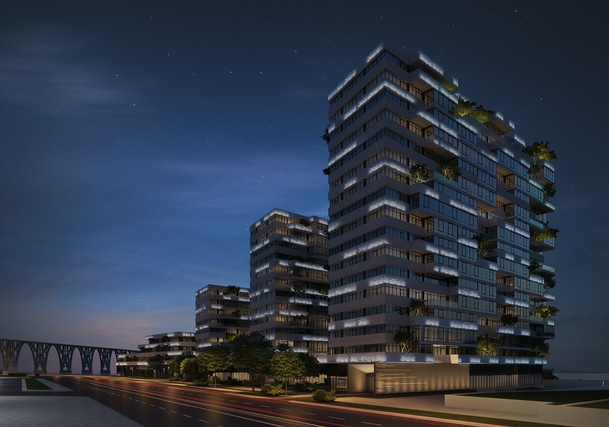 Авторская иллюминация Port City: как будет выглядеть популярный апарт-комплекс ночью 1