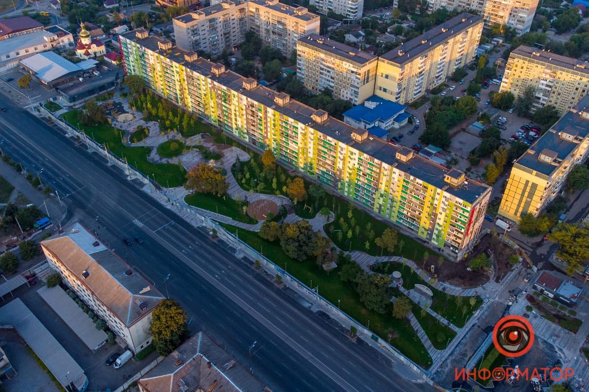 Как выглядит сквер на Слобожанском проспекте 6