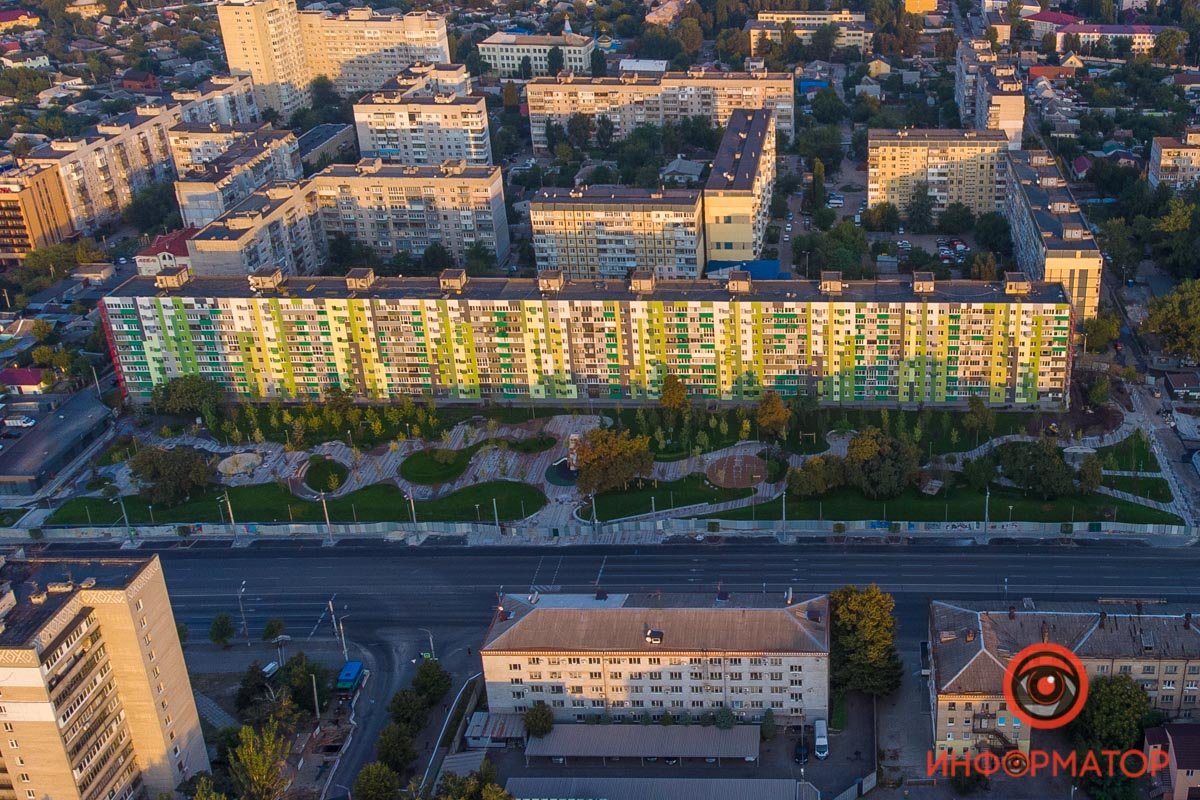 Как выглядит сквер на Слобожанском проспекте 7