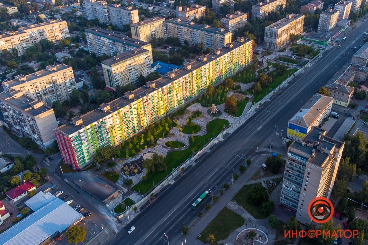 Как выглядит сквер на Слобожанском проспекте 8