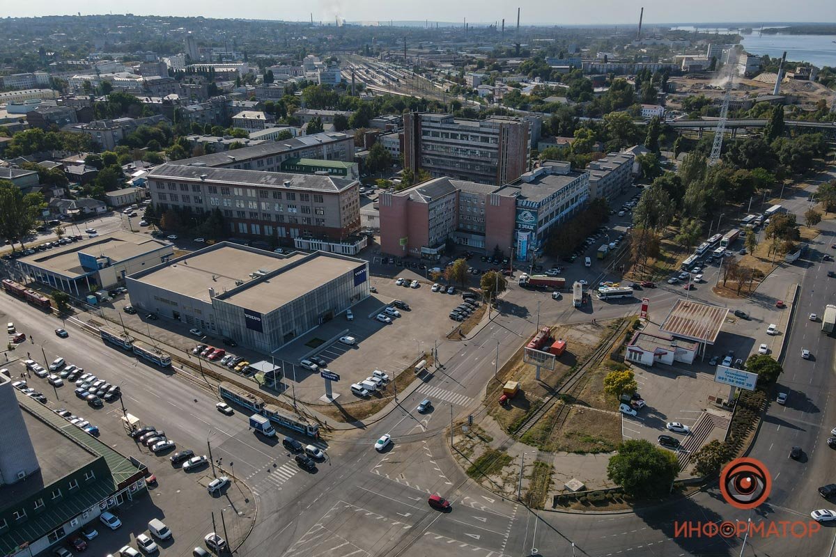 Вид сверху на ДТП 