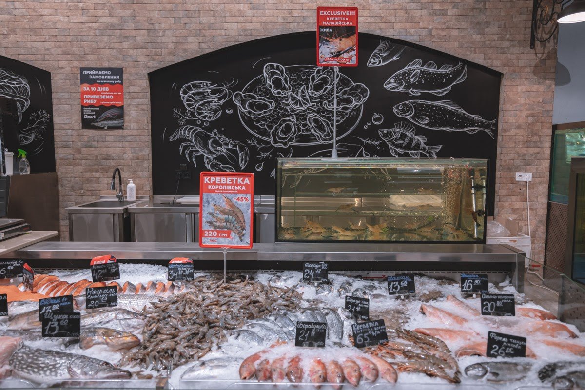 Dmart доставит для вас более сотни наименований охлажденных экзотических рыб и приготовит их по вашему заказу 2
