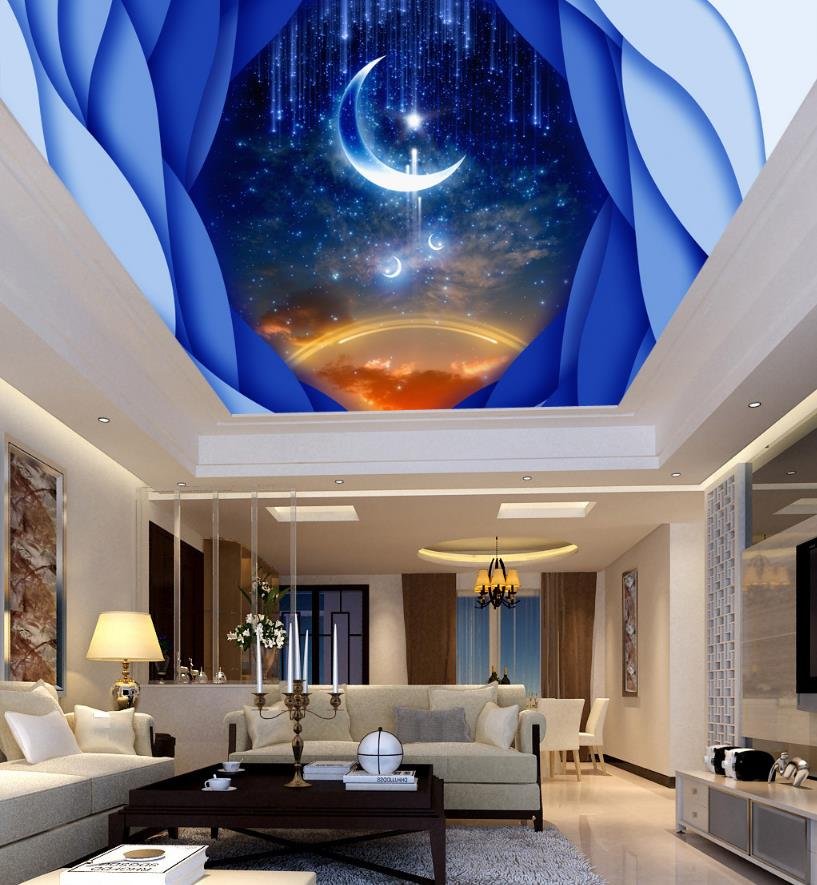 ТОП 5 идей: Как вдохнуть новую жизнь в помещение с помощью фотообоев для потолка 2