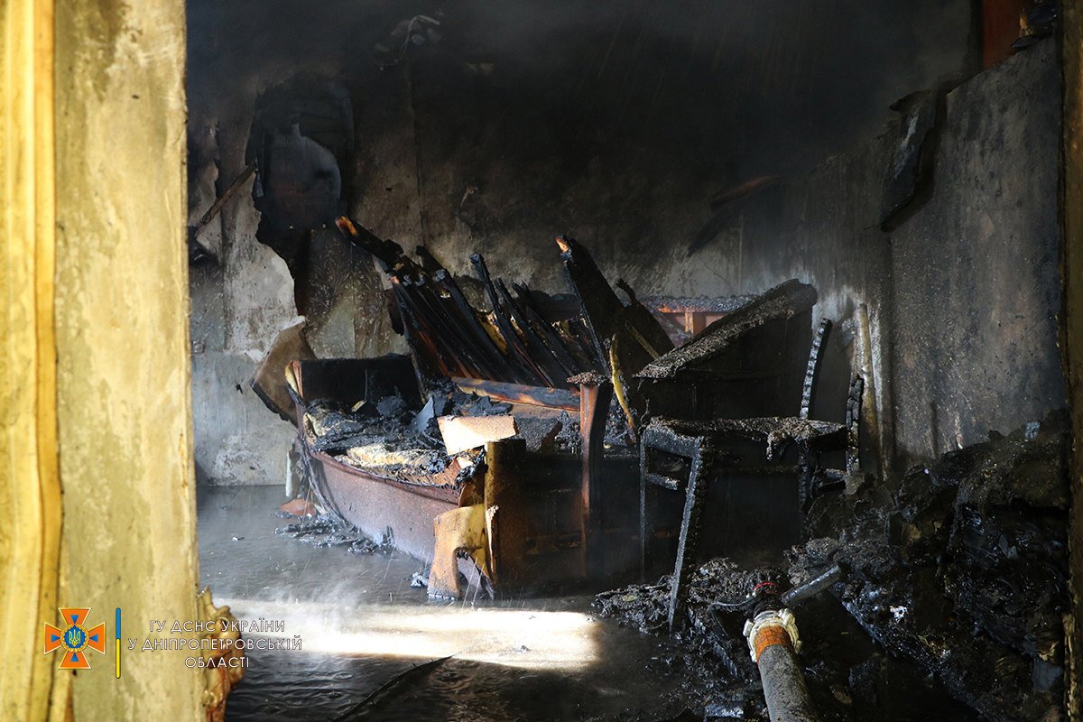 Здесь горел частный дом