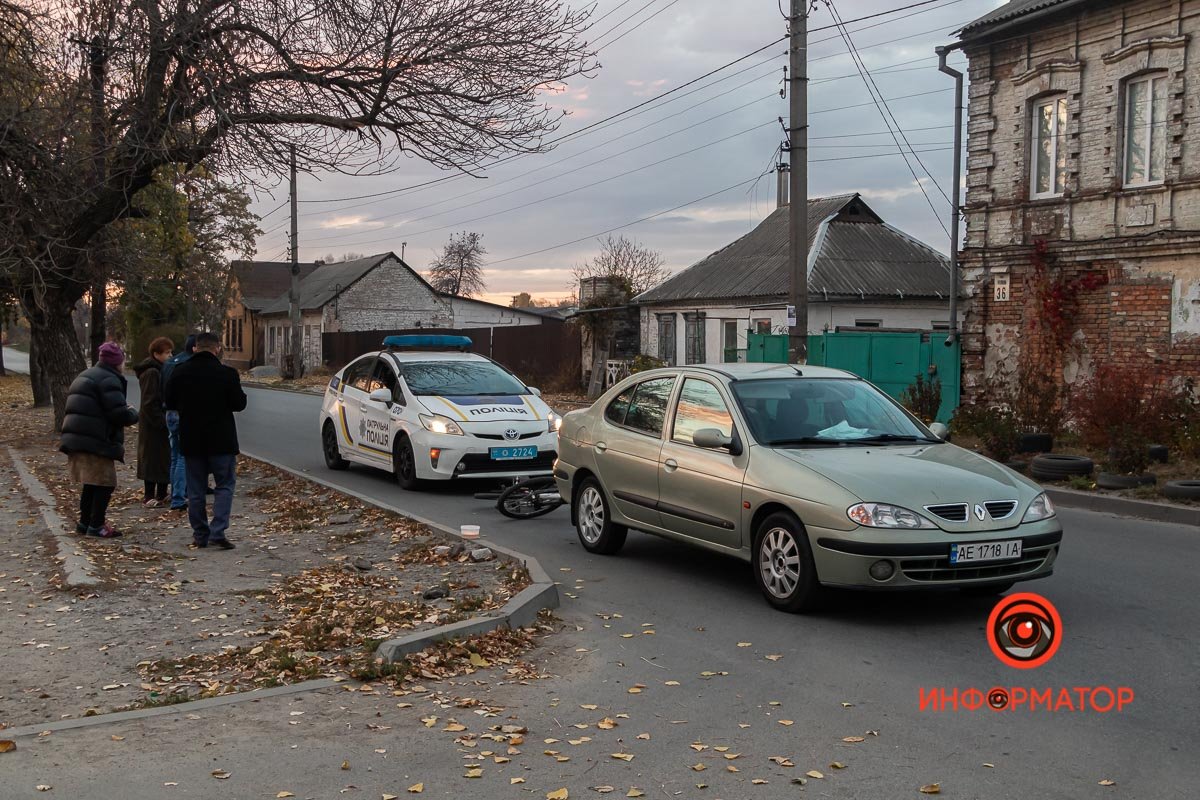 Велосипедист находится в сознании 